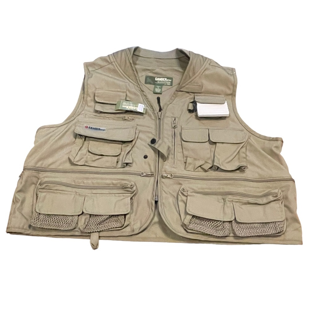 Fly Fishing Vest XL Gander Mtn Guide‎ Series New without tags Cargo Pockets NWT